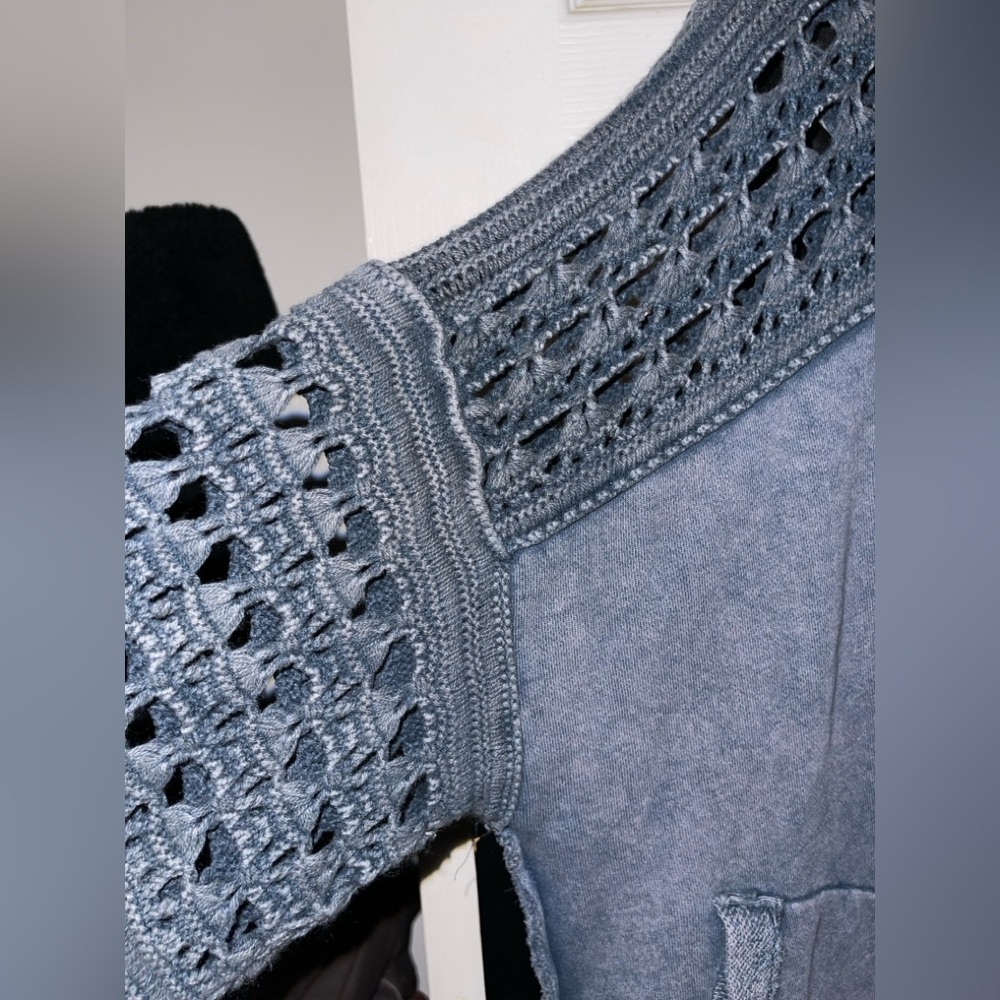 Free People Dune Bug Crochet Zip Up Jacket Size XS EUC - Picture 11 of 12